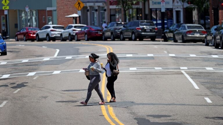 Things are rarely so quiet for pedestrians on Centre Street in West Roxbury, where speeding cars are a problem.