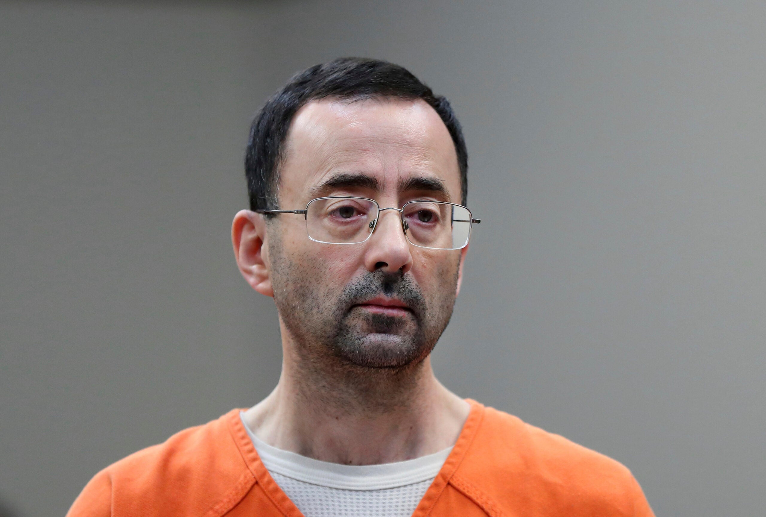 Disgraced former sports doctor Larry Nassar appears in court for a plea hearing.