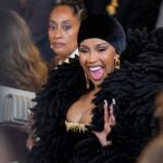 Cardi B attends the Schiaparelli Haute Couture Fall/Winter 2023-2024 fashion collection presented in Paris, Monday, July 3, 2023.