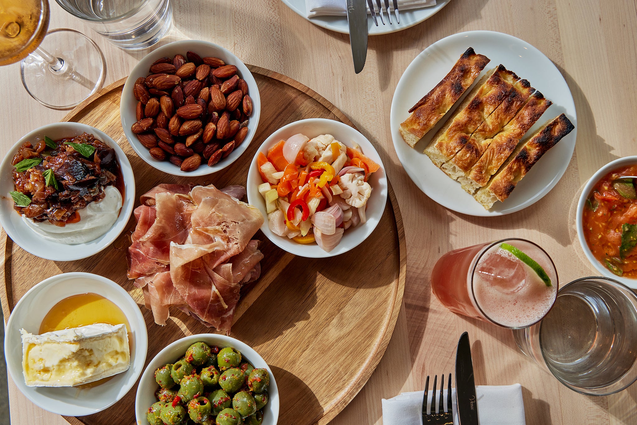 A selection of bites at Gufo, opening in Cambridge.