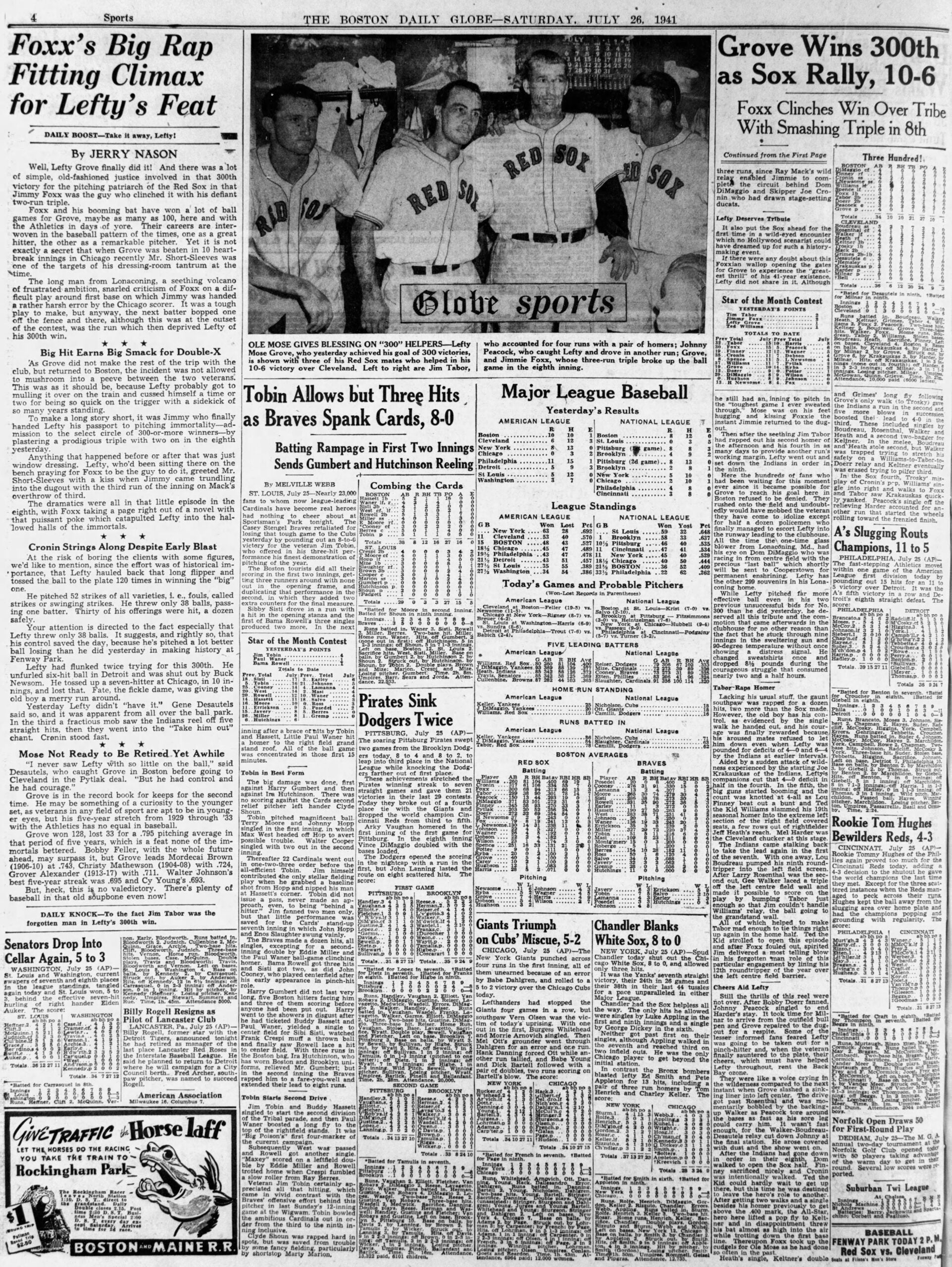 1941 Lefty Grove Red Sox