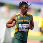 Caster Semenya, of South Africa, competes during a heat in the women's 5000-meter run