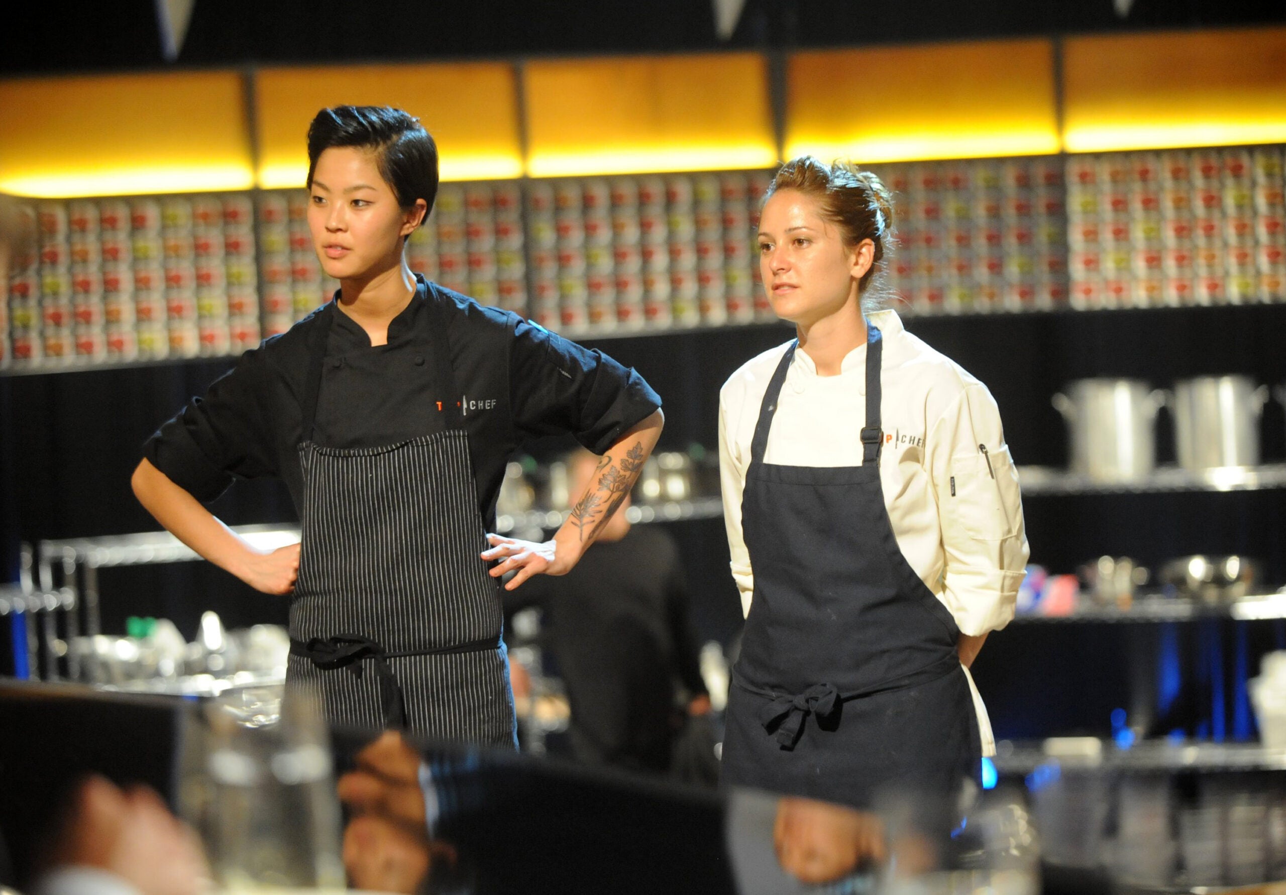 Kristen Kish, left, and Brooke Williamson in a scene from "Top Chef: Seattle."