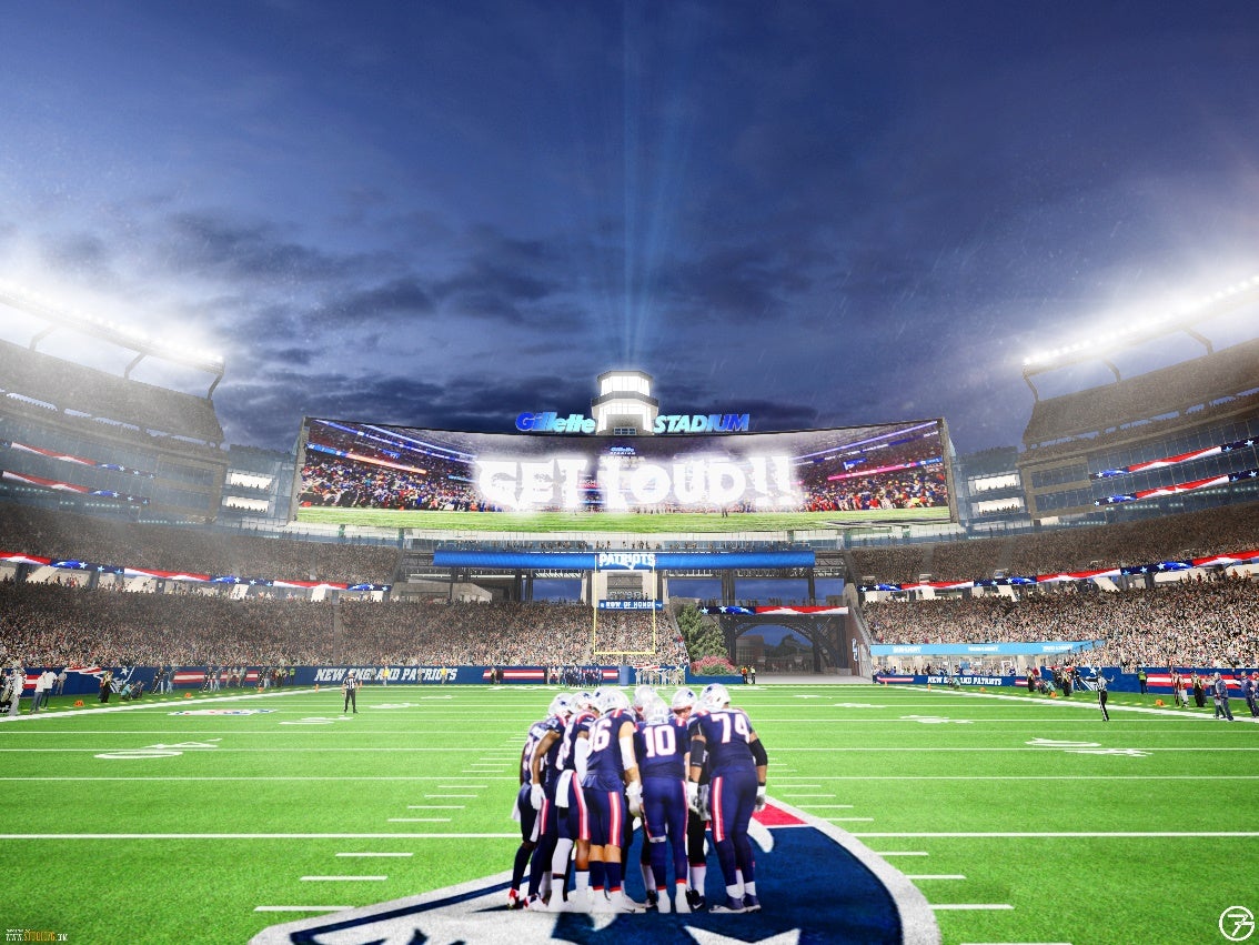 Gillette Stadium Renderings show new lighthouse and video board