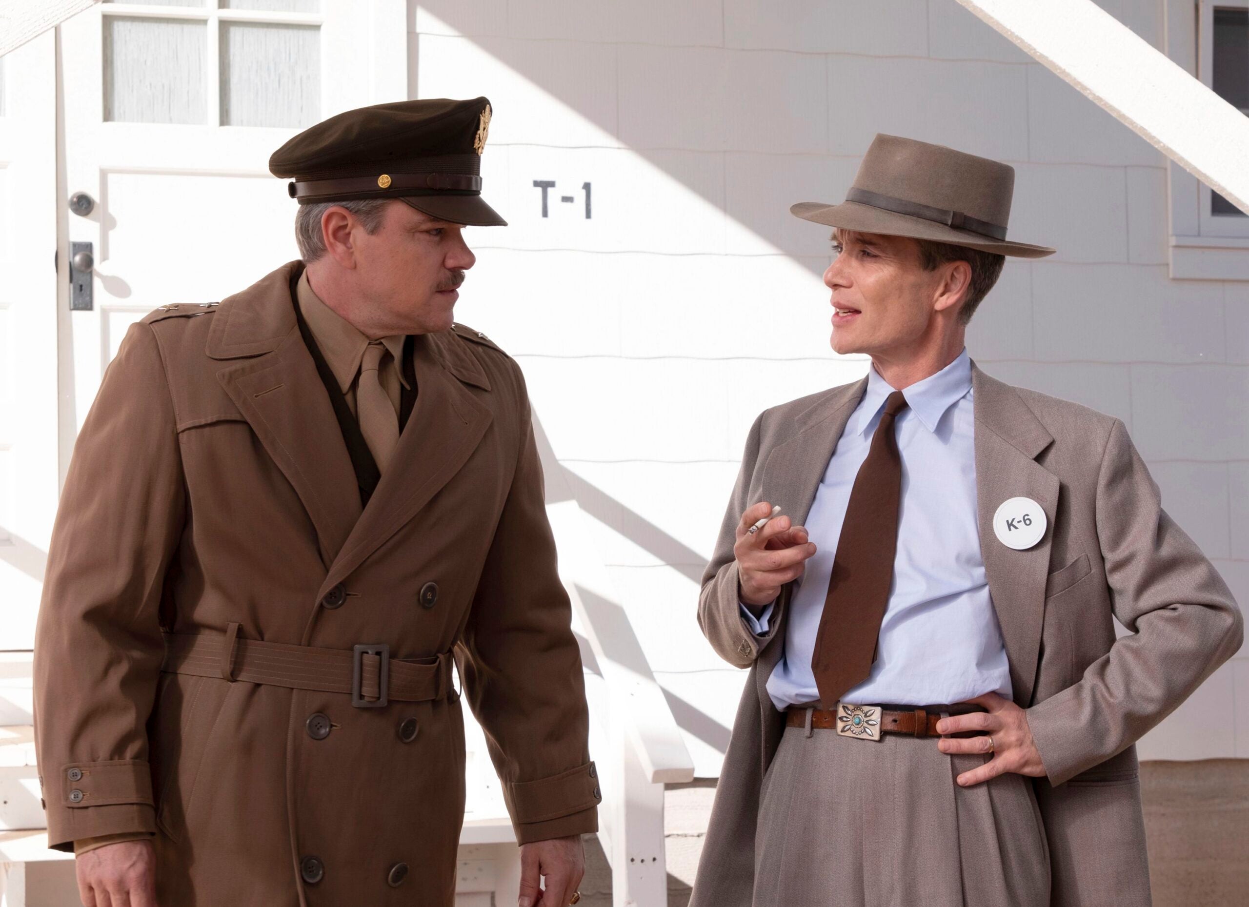 Matt Damon and Cillian Murphy in "Oppenheimer."