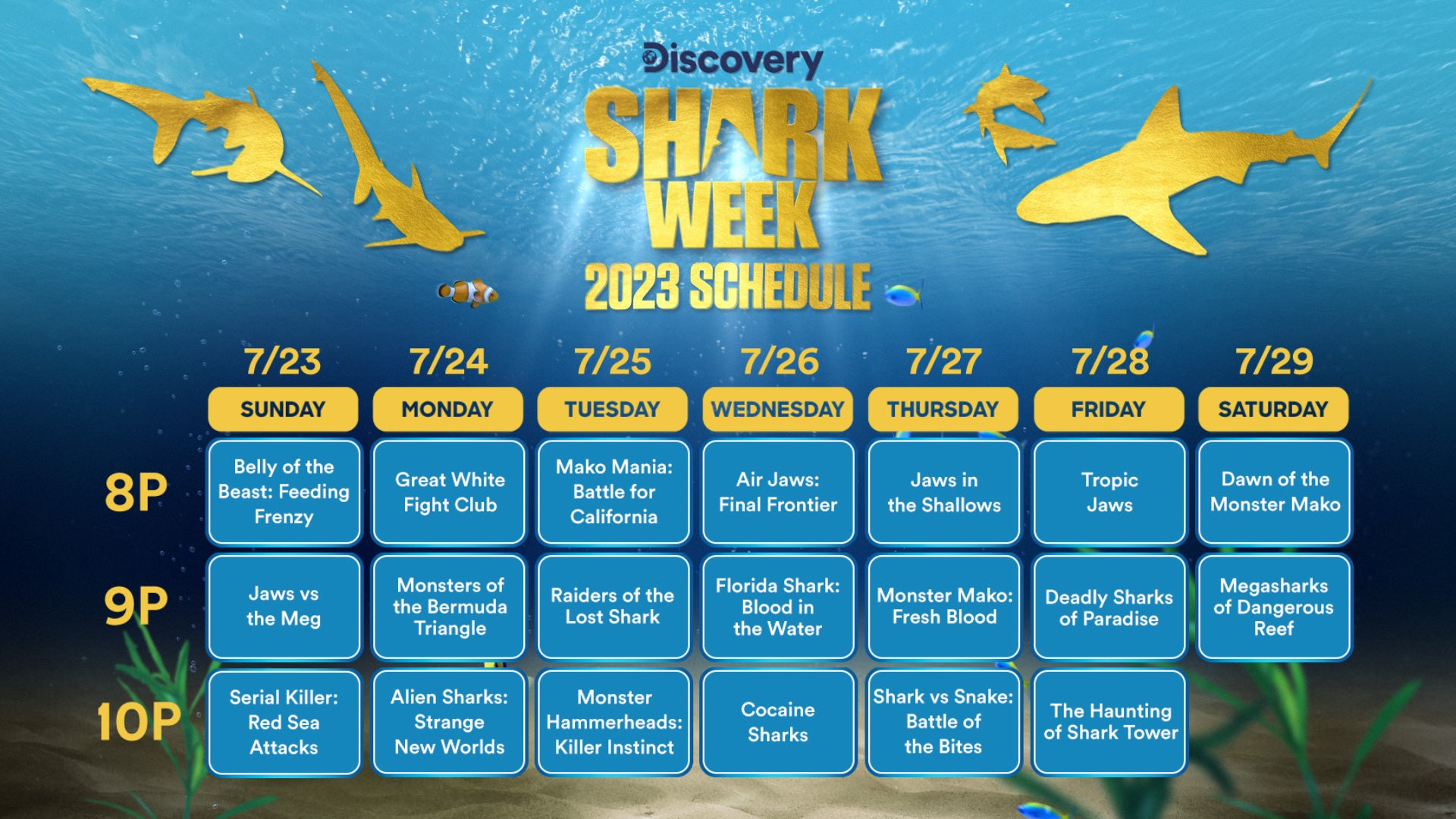 Shark Week 2023 Schedule, how to watch, stream episodes