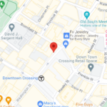 Map of 375 Washington Street in Boston.