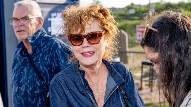 Susan Sarandon attended Rufus Wainwright's 50th birthday celebration at The Montauk Point Lighthouse on July 13, 2023, in Montauk, New York.
