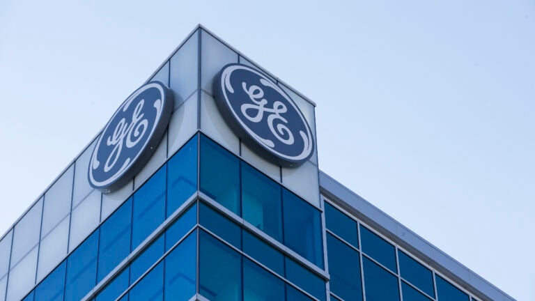 FILE - The General Electric logo is displayed at the top of their Global Operations Center, Tuesday, Jan. 16, 2018, in the Banks development of downtown Cincinnati. More than 1.5 million dehumidifiers sold under five brand names: Kenmore, GE, SoleusAir, Norpole and Seabreeze are under recall following reports of nearly two dozen fires, the U.S. Consumer Product Safety Commission said Wednesday, Aug. 16, 2023. (AP Photo/John Minchillo, File)