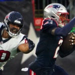 Jalen Mills interception CJ Stroud C.J. Stroud Patriots Texans