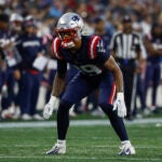 New England Patriots cornerback Christian Gonzalez during an NFL preseason football game against the Houston Texans at Gillette Stadium, Thursday, Aug. 10, 2023 in Foxborough, Mass.