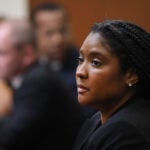 City Councilor Kendra Lara attends a residency hearing in Boston Municipal Court in Boston