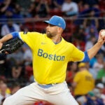 Red Sox starter James Paxton delivers during the first inning.