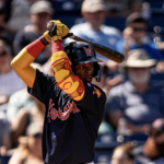 Ceddanne Rafaela at the plate with the Worcester Red Sox.
