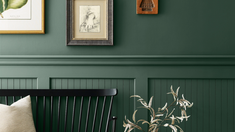 dark green wall paint