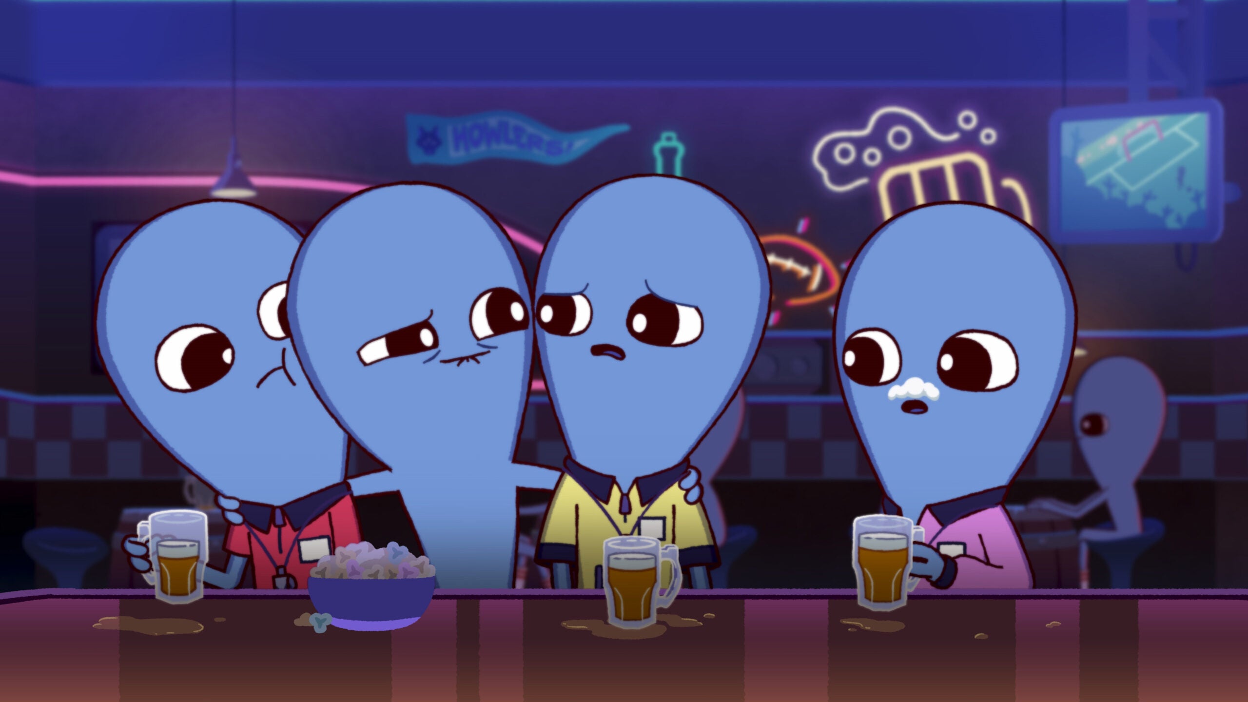 A scene from the Apple TV+ animated series "Strange Planet."