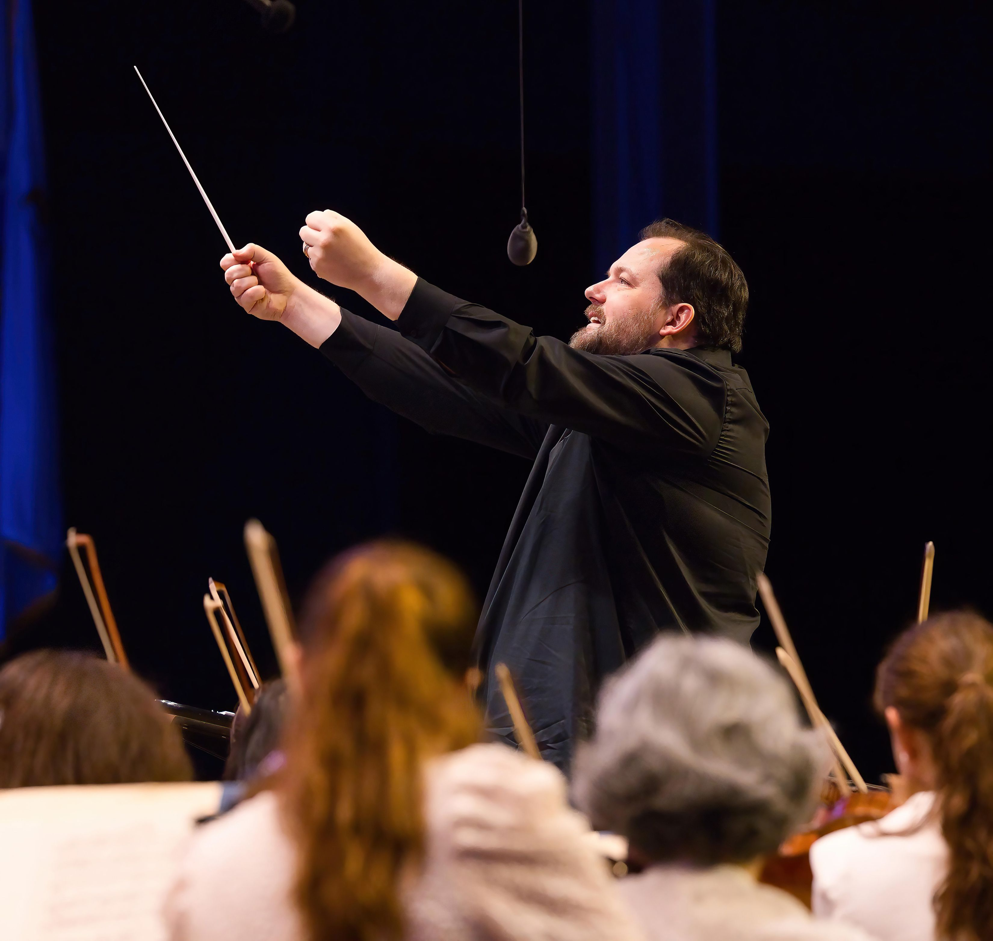 Andris Nelsons, the Boston Symphony Orchestra's music director, leading the orchestra at Tanglewood in New York.