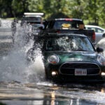 Flash Flooding on St. Thomas More Rd stranded some vehicles/