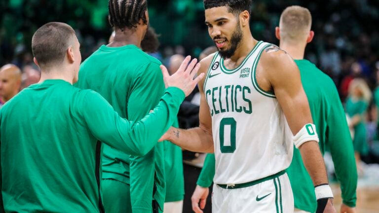 Celtics' Jayson Tatum, Patriots' Stephon Gilmore Swap Jerseys 