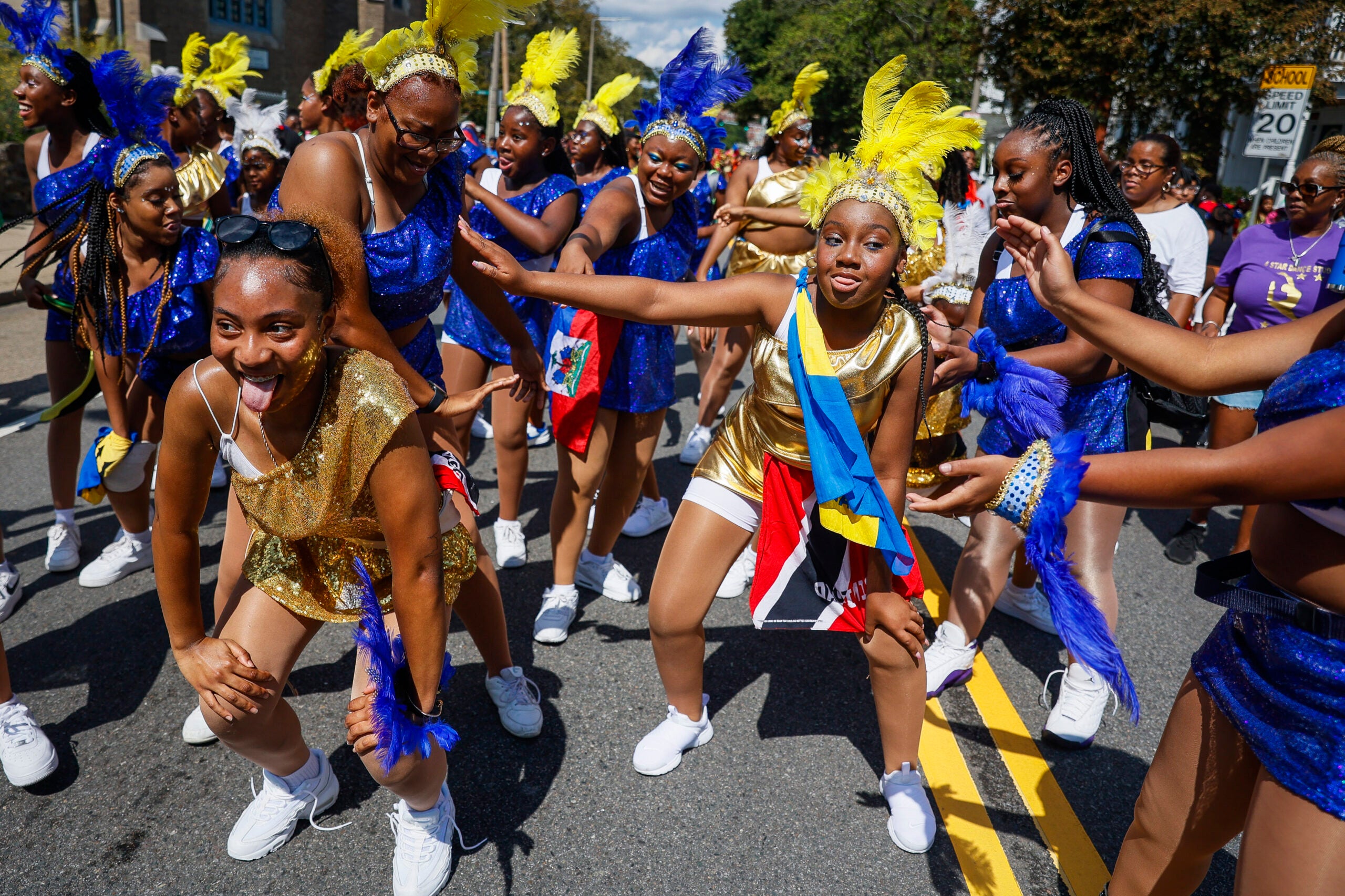 Performers dancing at Carribean American Festival. 