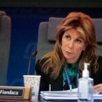 Gina Fiandaca at a meeting.