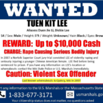 Wanted poster for Tuen Kit Lee.