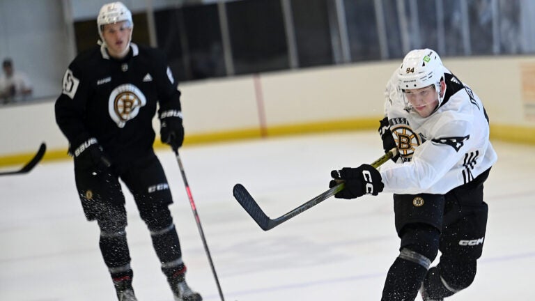 Bruins lineup takeaways: Mason Lohrei heads to Providence