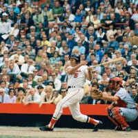 FILE - Baltimore Orioles third baseman Brooks Robinson takes a swing during a 1970 game at Memorial Stadium in Baltimore.