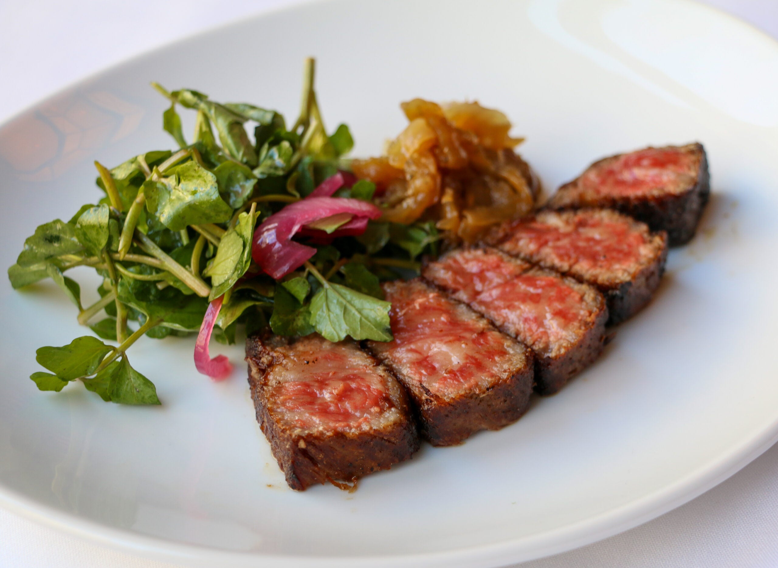 The wagyu striploin at Grill 23.