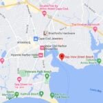 A screenshot of Google Maps pinpointing Bay View Street Beach.