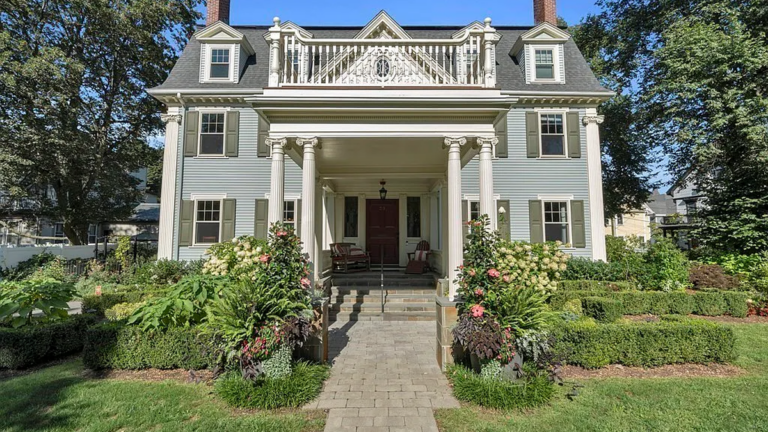 Outside of Jamaica Plain home that was converted into two condo units.