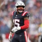 FOXBOROUGH, MASSACHUSETTS - SEPTEMBER 10: Ezekiel Elliott #15 of the New England Patriots looks on during the first half against the Philadelphia Eagles at Gillette Stadium on September 10, 2023 in Foxborough, Massachusetts.