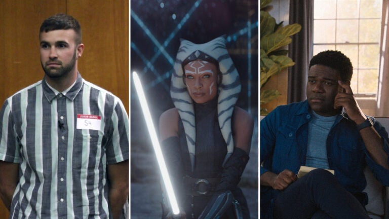 Ronald Gladd in "Jury Duty," Rosario Dawson in "Ahsoka," and Sam Richardson in "The Afterparty."