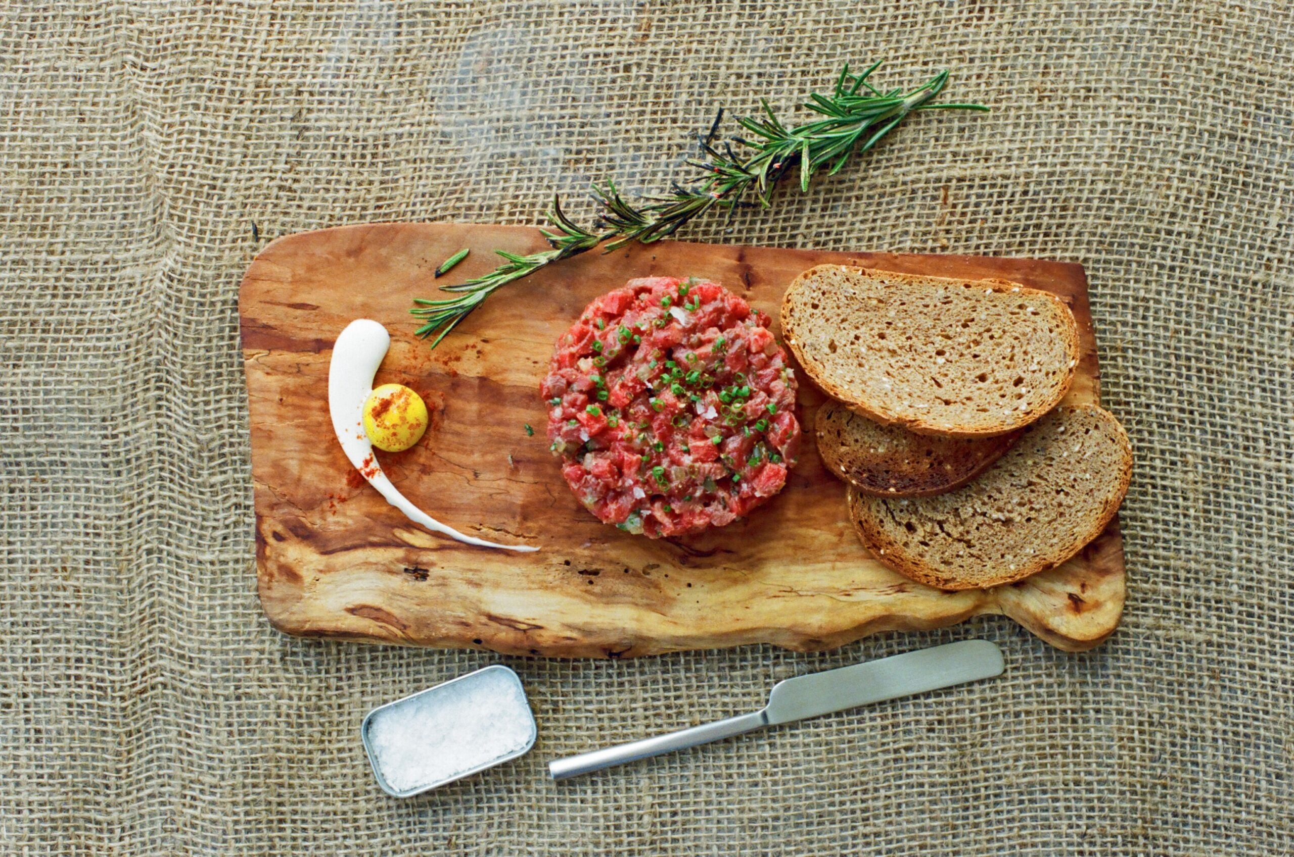 The steak tartare at Woods Hill Pier 4.