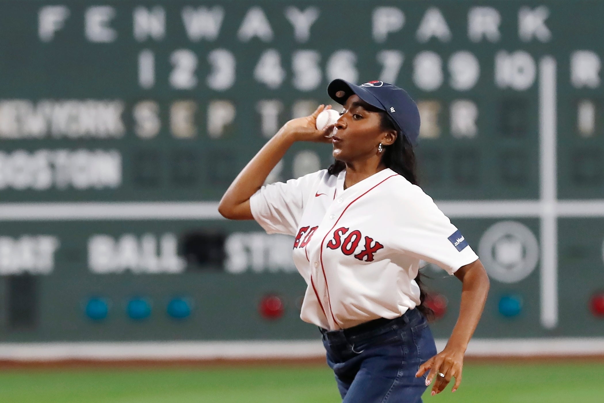 Niskayuna boy throws first pitch at Red Sox game