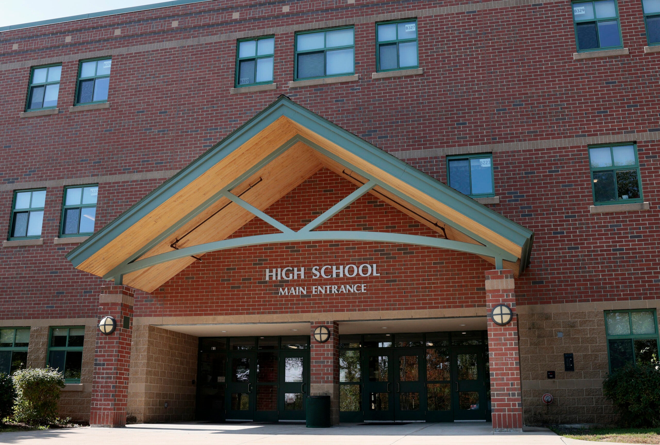 The exterior of Bedford High School in New Hampshire.