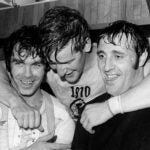 Derek Sanderson (left) Bobby Orr (middle) and Phil Esposito.