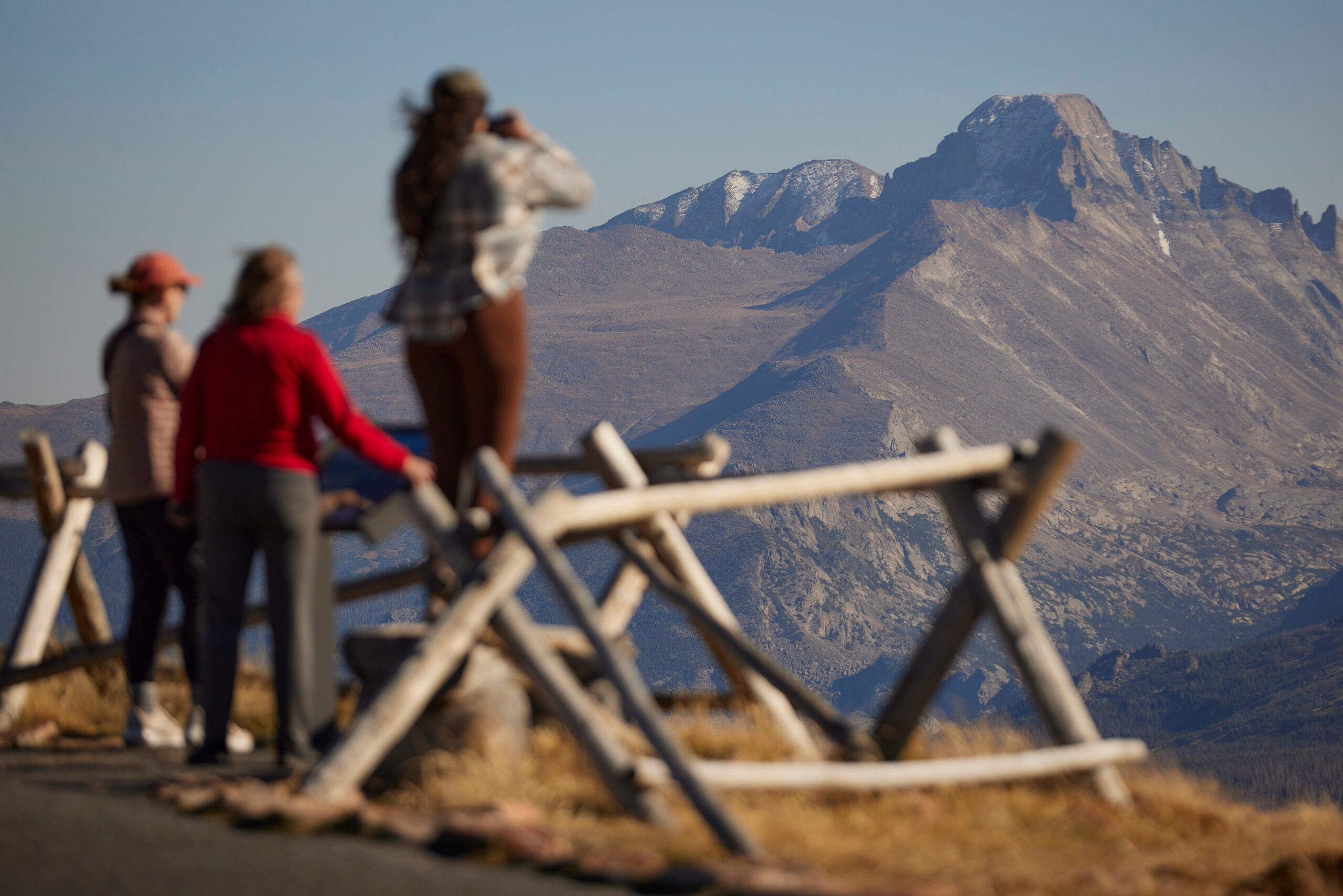 Visitors at Rocky Mountain National Park in Colorado.