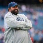 New England Patriots Matt Patricia senior football advisor/offensive line before they play the Baltimore Ravens during NFL action at Gillette Stadium.