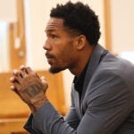New England Patriots cornerback Jack Jones was arraigned in East Boston district court on gun charges.