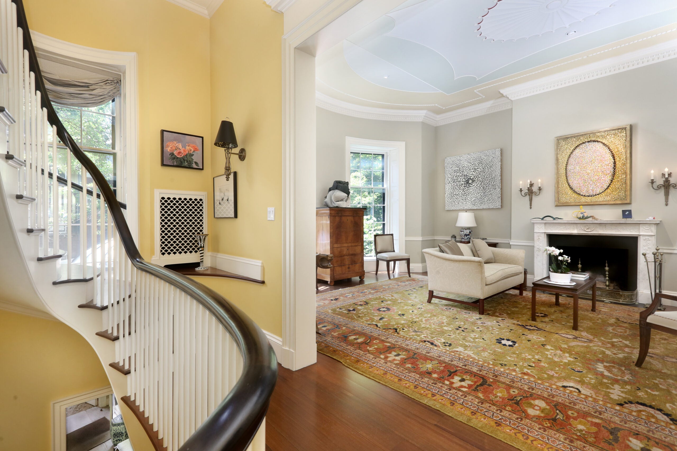 92 Mount Vernon St Boston MA living room  Luxury Home of the Week