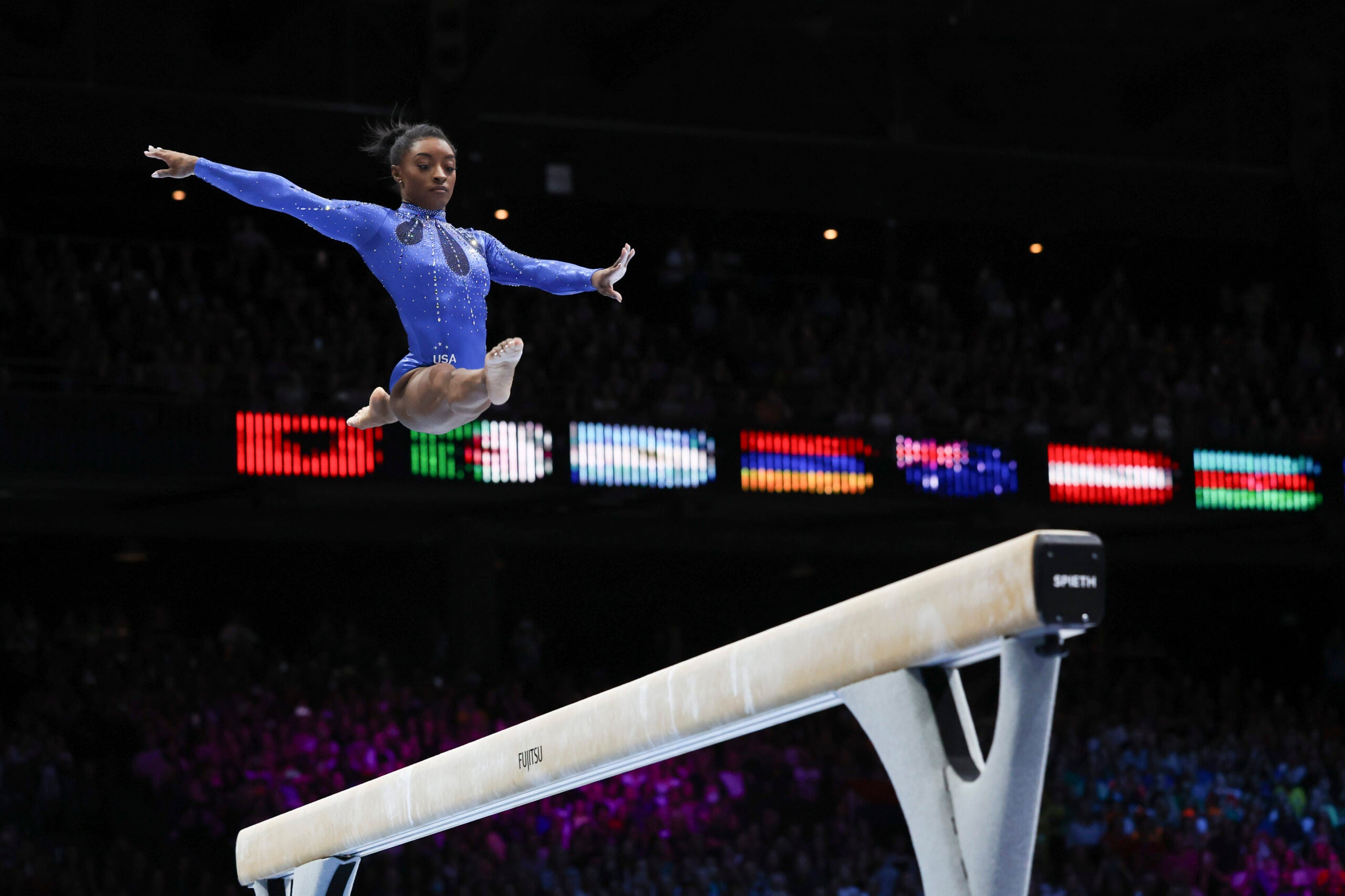 Simone Biles becomes most decorated gymnast in history