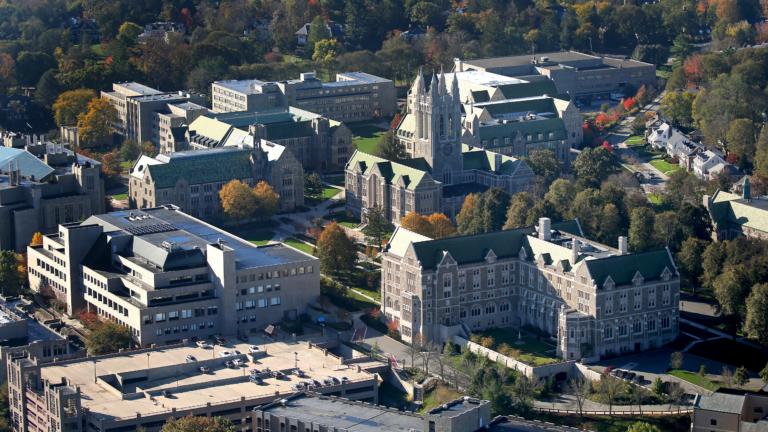 Boston College's campus is pictured.