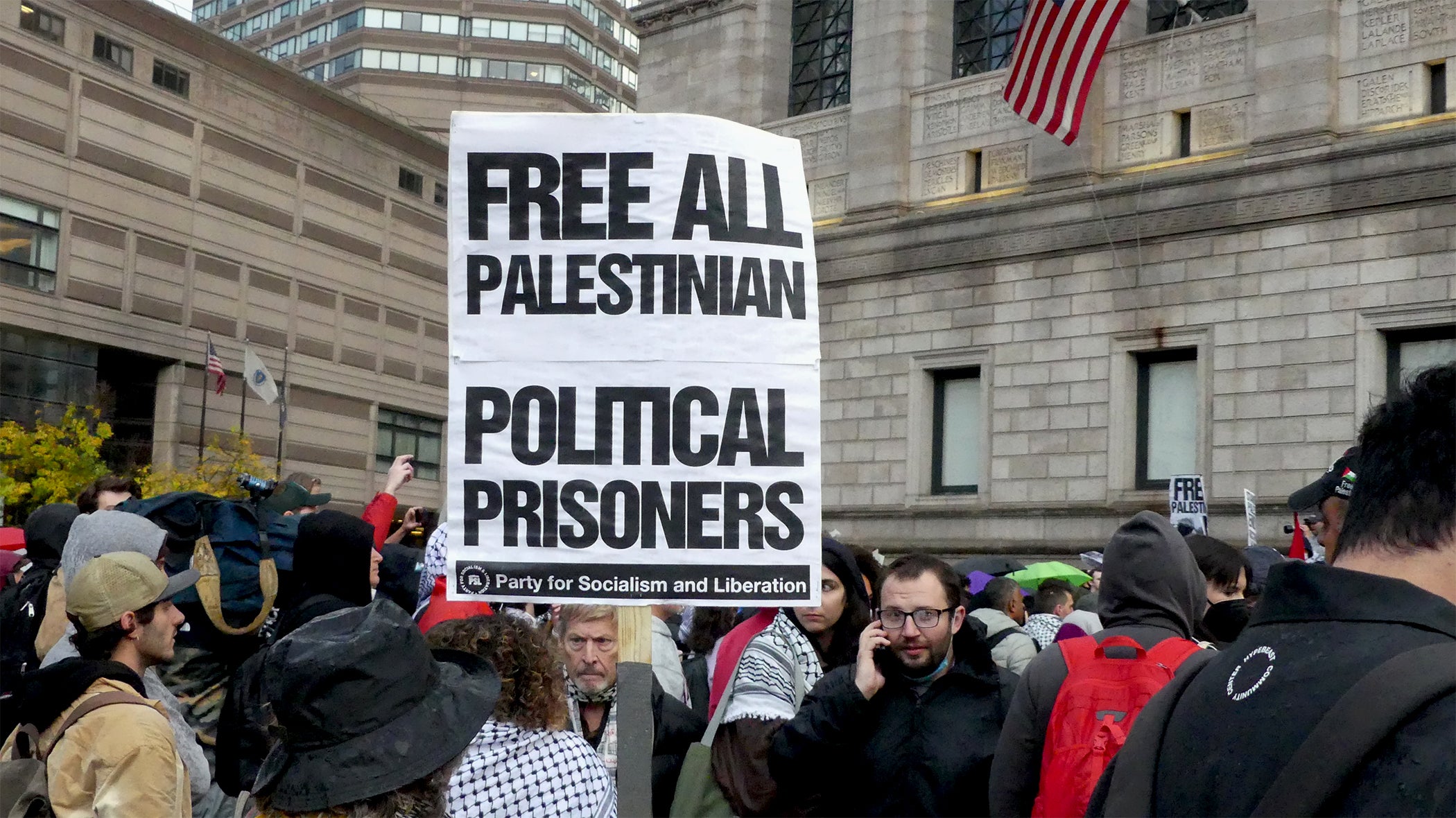 Photos: Pro-Palestinian Demonstrators Rally In Copley Square