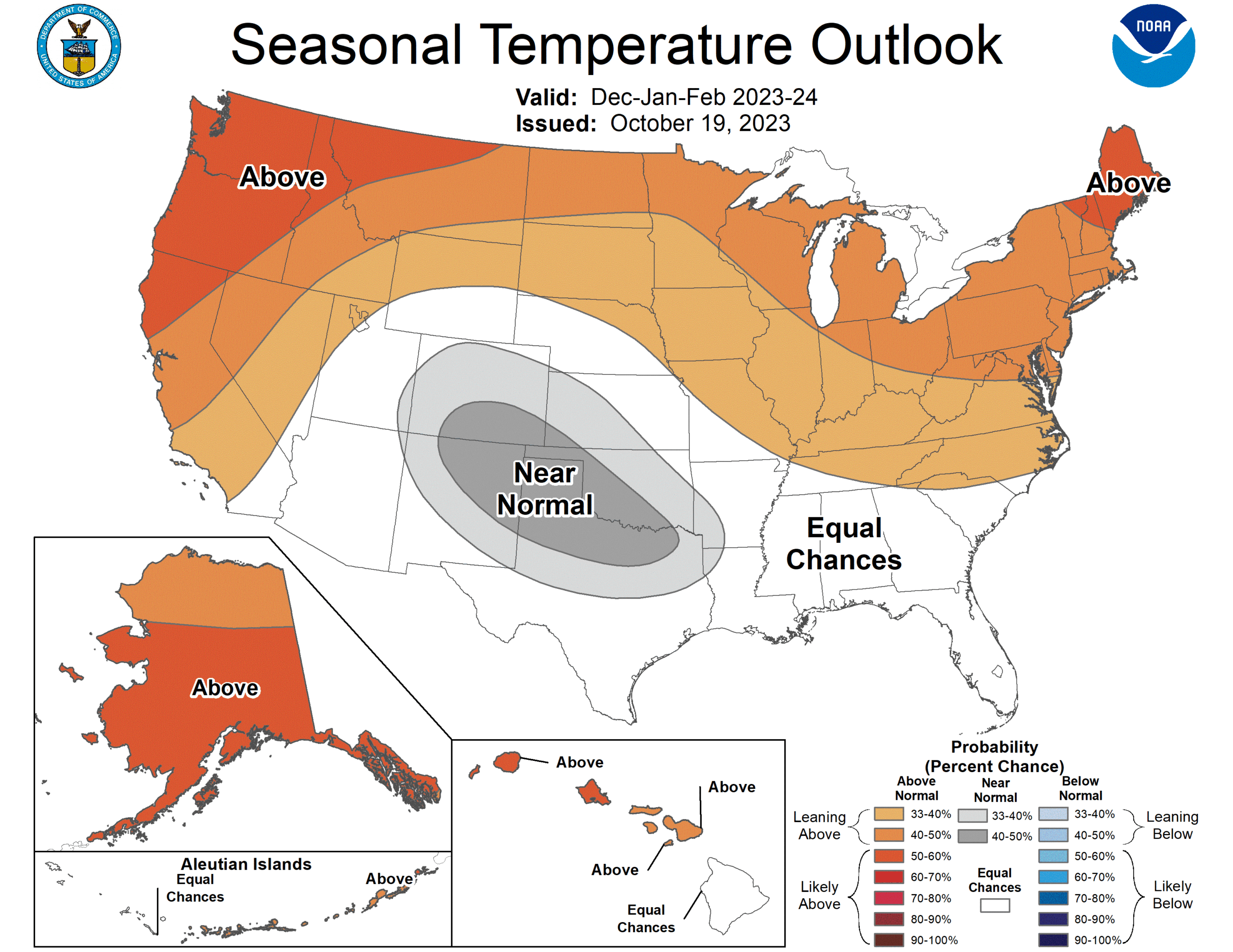 20232024 winter NOAA's forecast for New England