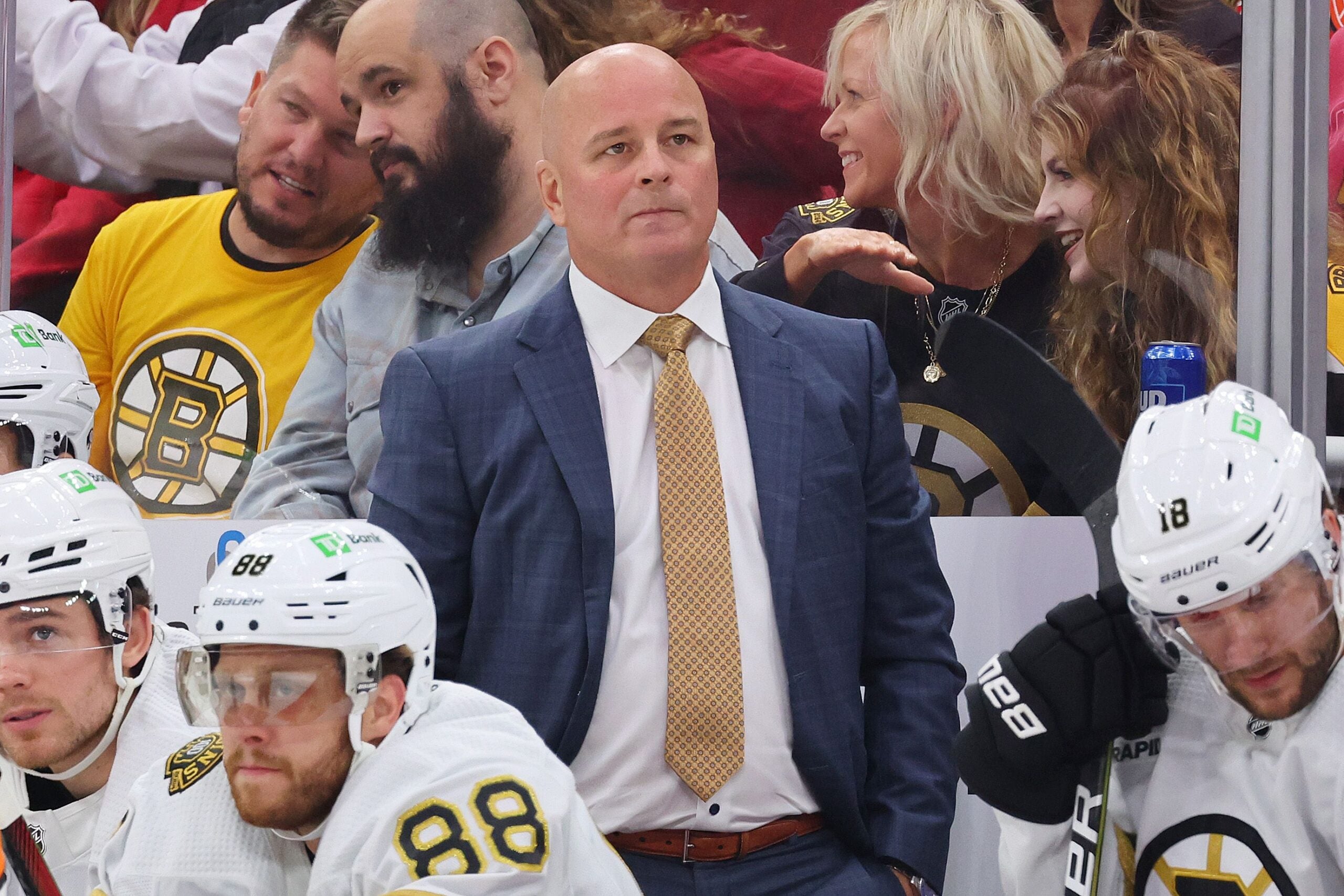 Bruins coach Jim Montgomery reflects on Adam Johnson's passing