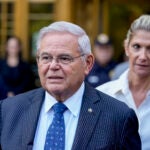 Sen. Bob Menendez and his wife, Nadine Menendez, leave federal court.
