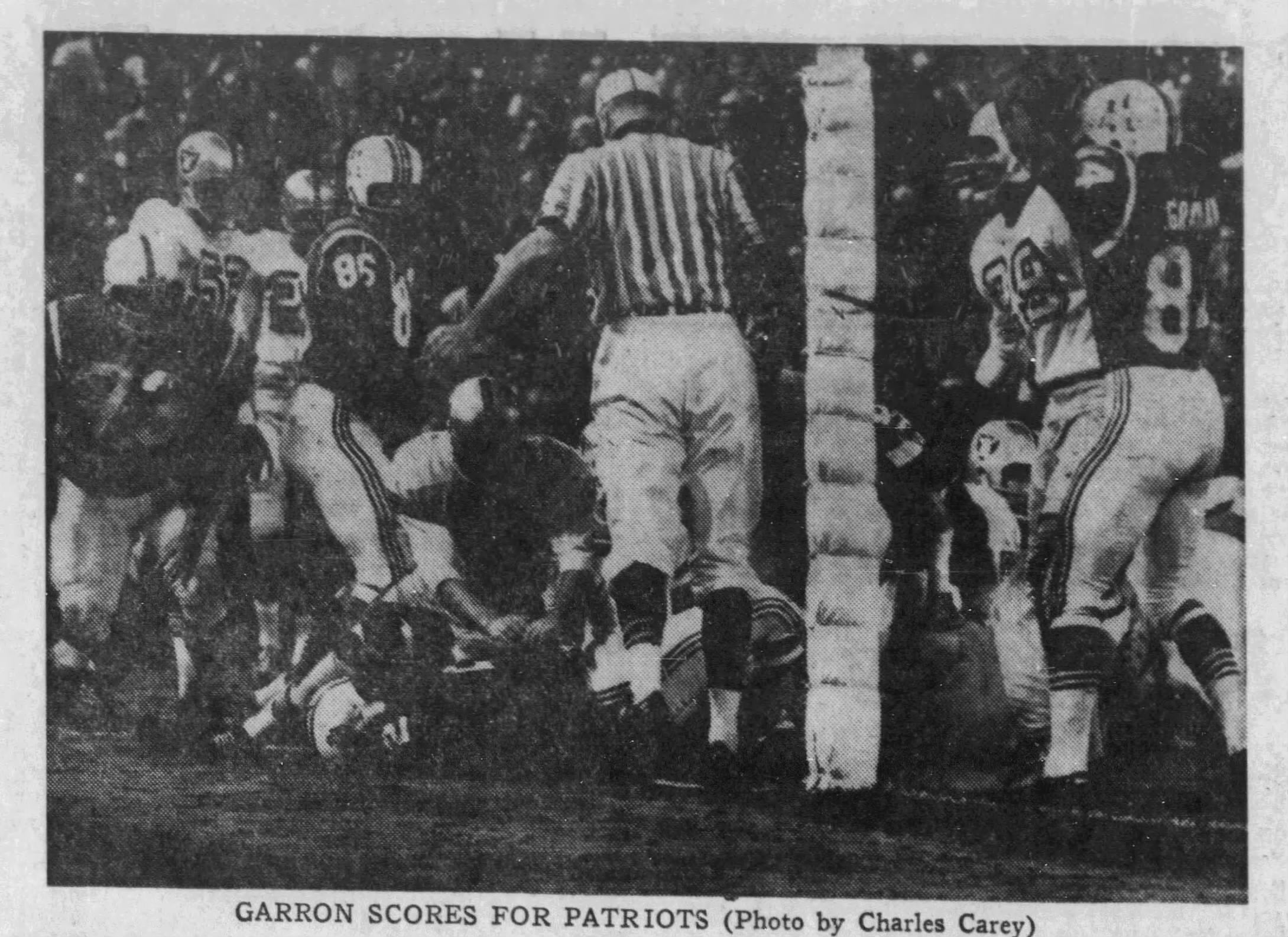 Patriots 1964 Boston Globe