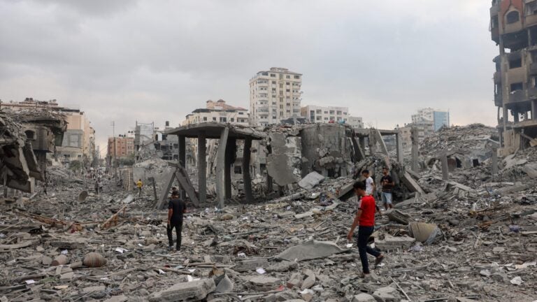 Unprecedented Israeli bombardment lays waste to upscale Rimal, the ...