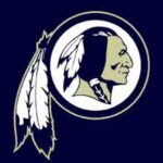 The old mascot for Foxborough Public Schools depicting a Native American man.